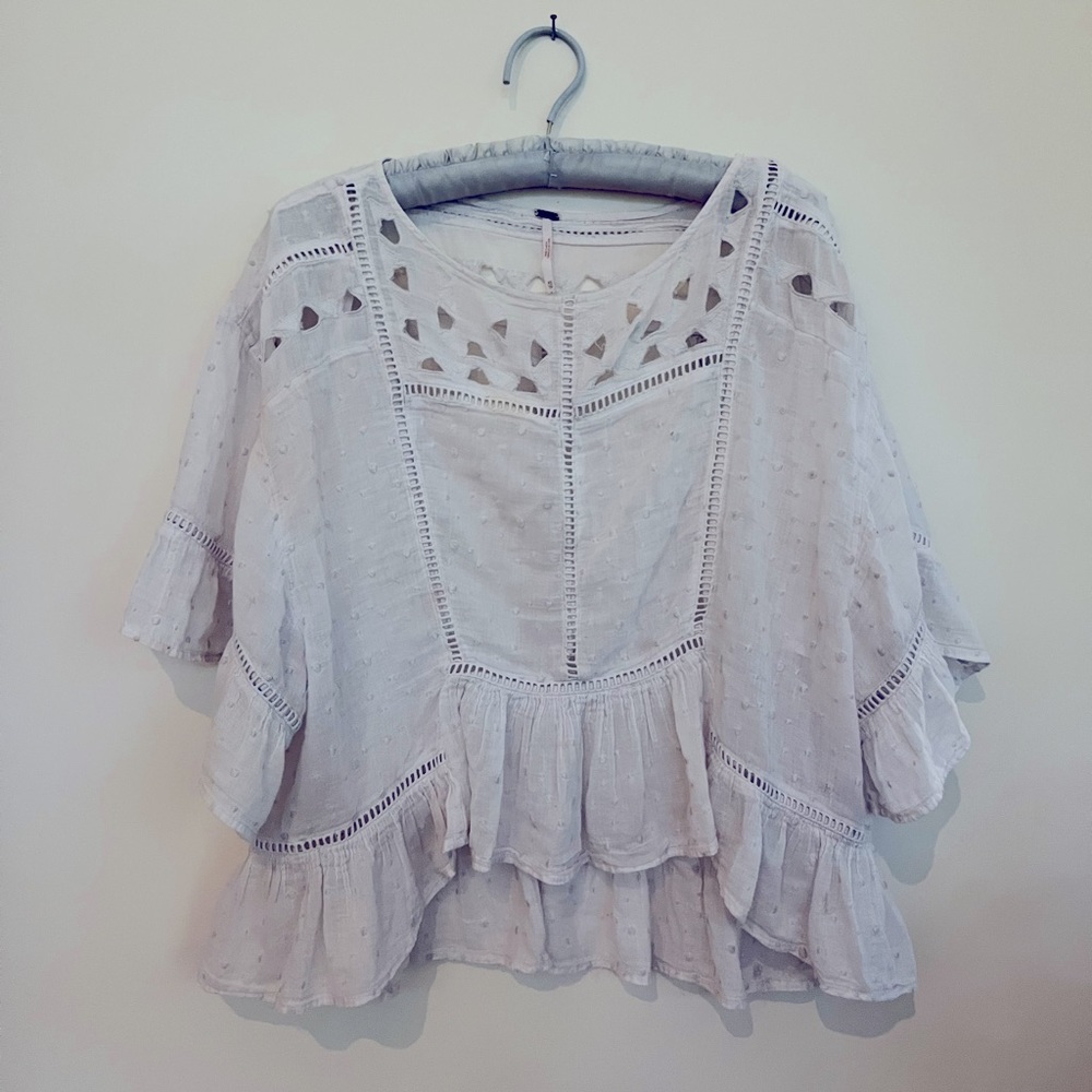 Free People Ivory Boho Top